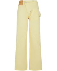 JW Anderson - Workwear' Cotton Pants With Twisted Leg - Lyst