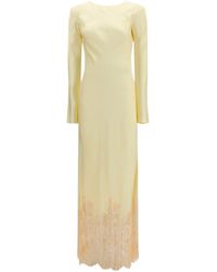 Self-Portrait - Long Viscose Dress - Lyst