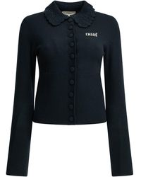 Chloé - Polo Sweater With Logo - Lyst