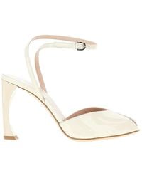 Emporio Armani - Patent Leather Open-Toe Sandals - Lyst