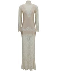 Rabanne - Dress, Lace And Jersey - Lyst