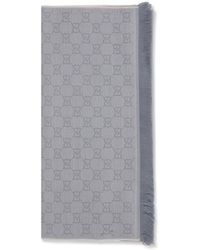 Gucci - Gg Supreme Embroidered Wool Scarf - Lyst