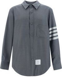 Thom Browne - Wool Cotton Blend Shirt Medium - Lyst
