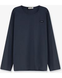 Miu Miu - Stretch Poplin Top - Lyst