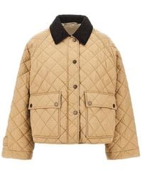 Weekend by Maxmara - Quilted Jacket With Corduory Collar - Lyst