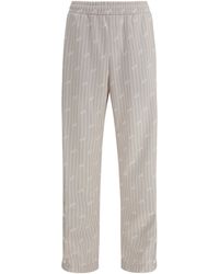 Gcds - All-Over Logo Pinstripe Track Pants Sandshell/Bone - Lyst
