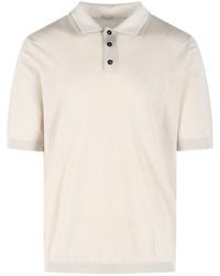 Eleventy - Linen Blend Polo Shirt - Lyst