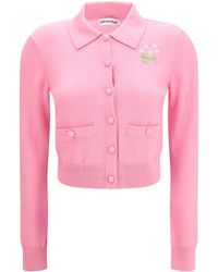 Self-Portrait - Floral Embroidered Knit Cardigan - Lyst