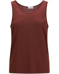 Brunello Cucinelli - Luminous Knit Tank Top - Lyst