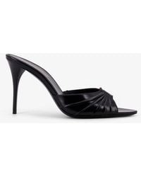Saint Laurent - Babylone 90 San Leather Sandals - Lyst