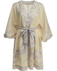 Zimmermann - "Indra Plunge" Short Dress - Lyst