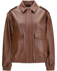 Arma - Astra Vegetal Leather Jacket Dark Copper - Lyst