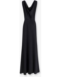 ACTUALEE - Satin Long Dress - Lyst