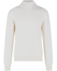 Gran Sasso - Cashmere Turtleneck Sweater Ivory - Lyst