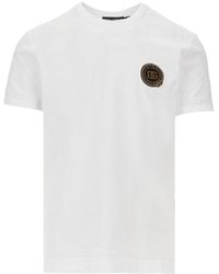 Dolce & Gabbana - Dolce&Gabbana Embroidered Patch T-Shirt - Lyst