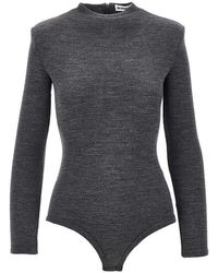 Jil Sander - Wool Jersey Bodysuit - Lyst