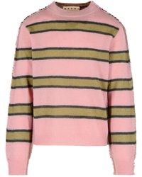 Marni - Mohair Blend Sweater With Ribbed Detailing - Lyst