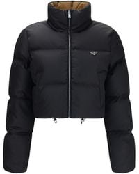 Prada - Short Re-Nylon Down Jacket - Lyst