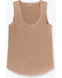 Brunello Cucinelli - Stretch Silk Tank Top - Lyst