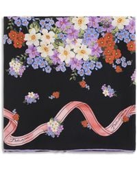 Dolce & Gabbana - Silk Scarf With Floral Print - Lyst