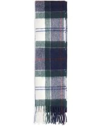 Barbour - Tartan Fringed Scarf Light Evergreen Tartan - Lyst