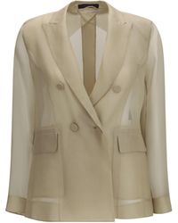 Max Mara - Jacket Slogan Silk Organza - Lyst