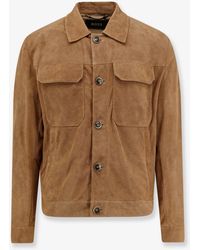 BOSS - Merfo Perforated Suede Jacket - Lyst