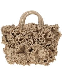 IBELIV - Coral Raffia Handbag Tea - Lyst