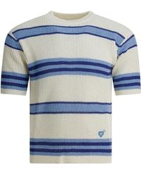 Human Made - Short-sleeved Knit Knitwear Blue - Lyst