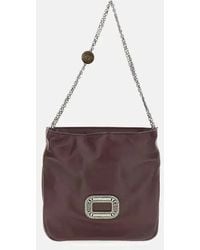 Roger Vivier - Leather Beauty Case Bordeaux - Lyst