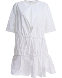 Alaïa - Dress With Drawstring Ties - Lyst