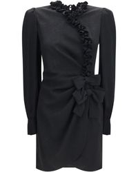 Alessandra Rich - Silk Jacquard Mini Dress - Lyst