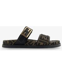 Fendi - Feel Ff Fabric Sandals - Lyst