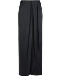 Maison Margiela - Silk Blend Midi Skirt - Lyst