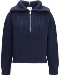 Malo - Cashmere High-Neck Zip Sweater - Lyst