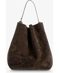 TOTEME - Suede Belted Tote Shoulder Bag - Lyst