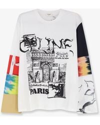 Celine - Cotton T-Shirt - Lyst