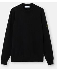 Stone Island - Wool Crewneck Knitwear - Lyst