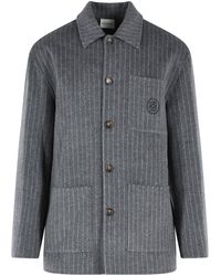 Drole de Monsieur - Pinstripe Shirt Wool Blend - Lyst