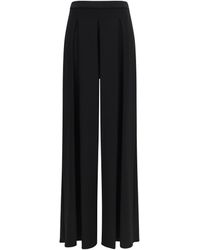 Max Mara Pure - Viscose Technical Jersey Pants Nero - Lyst