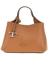 Tod's - Grained Leather Micro Shopping Bag - Lyst