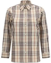 Burberry - Regular Fit Check Cotton Shirt - Lyst
