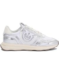 Pinko - Leather Mesh Sneakers - Lyst