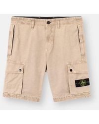 Stone Island - Cotton Cargo Shorts Pants - Lyst