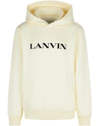 Lanvin - Ivory Cotton Sweatshirt - Lyst