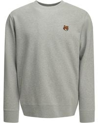 Maison Kitsuné - "Fox Head" Crew-Neck Sweatshirt - Lyst