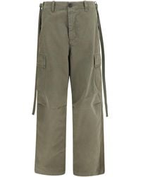 Fendi - Cotton Cargo Pants Verde Militare - Lyst