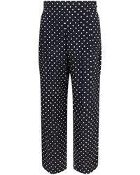 Valentino - Pants Polka-Dot Crêpe De Chine Silk - Lyst