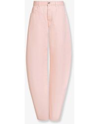Alaïa - Barrel Fit Denim Trousers - Lyst