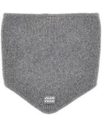 Miu Miu - Cashmere And Virgin Wool Scarf - Lyst